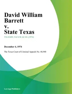 david william barrett v. state texas book cover image