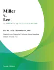 Miller V. Lee synopsis, comments
