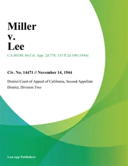 miller v. lee book cover image