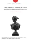"Home One and All": Redeeming the Whore of Babylon in Christina Rossetti's Religious Poetry. sinopsis y comentarios