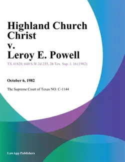highland church christ v. leroy e. powell book cover image