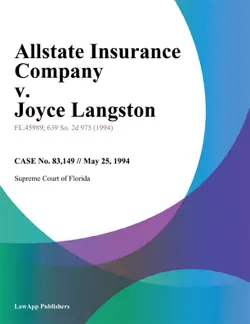 allstate insurance company v. joyce langston book cover image