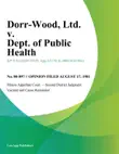 Dorr-wood, Ltd. v. Dept. of Public Health synopsis, comments