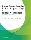 United States America Ex Rel. Ralph J. Hoge v. Patrick N. Bolsinger synopsis, comments