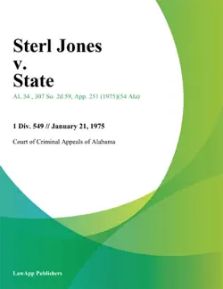 sterl jones v. state book cover image