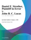 Daniel F. Strother, Plaintiff in Error v. John B. C. Lucas sinopsis y comentarios