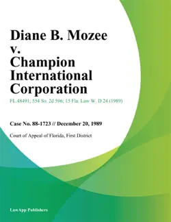 diane b. mozee v. champion international corporation imagen de la portada del libro