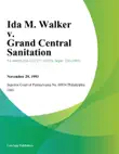 Ida M. Walker v. Grand Central Sanitation sinopsis y comentarios