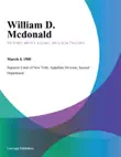 William D. Mcdonald synopsis, comments