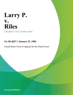 larry p. v. riles book cover image