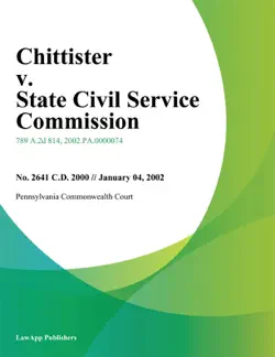chittister v. state civil service commission book cover image