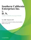 Southern California Enterprises Inc. v. D. N. synopsis, comments