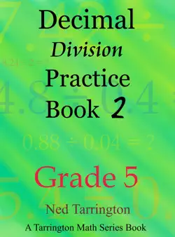 decimal division practice book 2, grade 5 book cover image