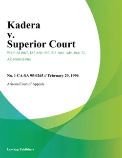 kadera v. superior court book cover image
