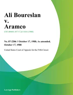 ali boureslan v. aramco book cover image