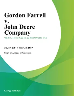 gordon farrell v. john deere company book cover image