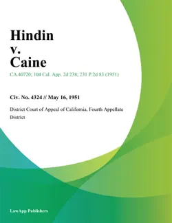 hindin v. caine book cover image