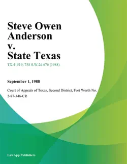 steve owen anderson v. state texas book cover image
