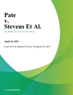 pate v. stevens et al. book cover image