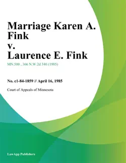 marriage karen a. fink v. laurence e. fink imagen de la portada del libro