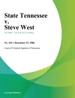 state tennessee v. steve west book cover image
