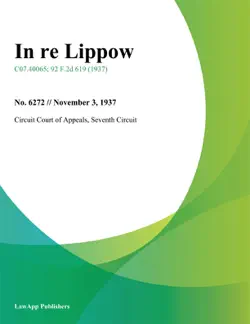 in re lippow book cover image