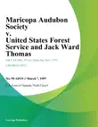 Maricopa Audubon Society v. United States Forest Service and Jack Ward Thomas synopsis, comments