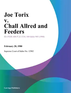 joe torix v. chall allred and feeders book cover image