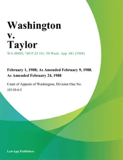washington v. taylor book cover image