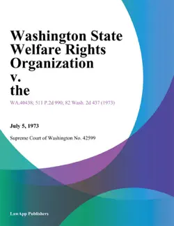 washington state welfare rights organization v. the book cover image