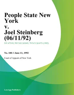people state new york v. joel steinberg book cover image