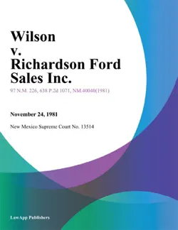 wilson v. richardson ford sales inc. book cover image
