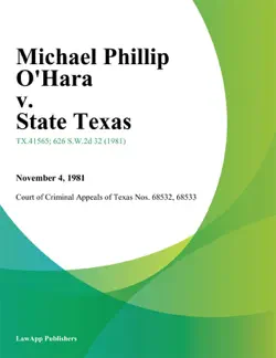 michael phillip ohara v. state texas imagen de la portada del libro