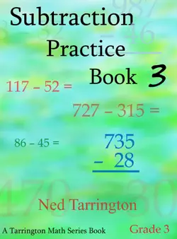 subtraction practice book 3, grade 3 book cover image