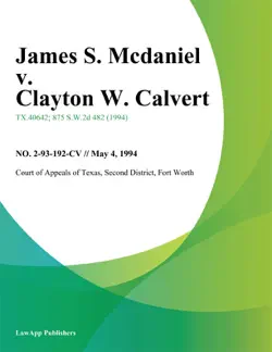james s. mcdaniel v. clayton w. calvert imagen de la portada del libro
