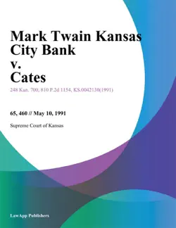 mark twain kansas city bank v. cates imagen de la portada del libro