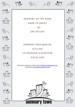 summary of good to great by jim collins book cover image