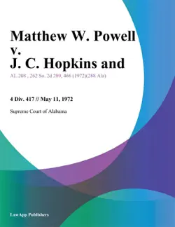 matthew w. powell v. j. c. hopkins and book cover image