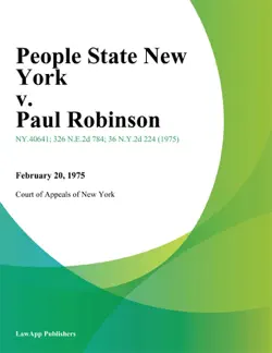 people state new york v. paul robinson book cover image