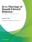 In re Marriage of Donald Edward Hinkston synopsis, comments