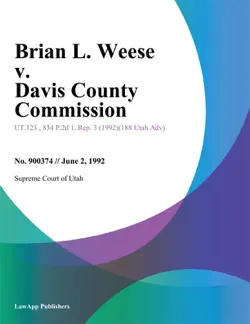 brian l. weese v. davis county commission book cover image