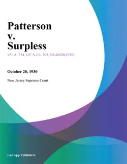 patterson v. surpless book cover image