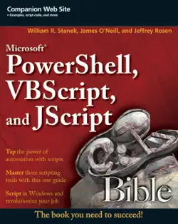 microsoft powershell, vbscript and jscript bible book cover image