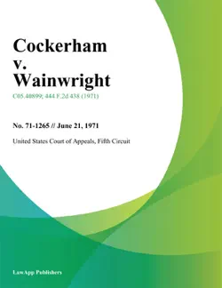 cockerham v. wainwright book cover image