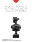 Hoaxing Hemingway: Ernest Hemingway As Character and Presence in Joe Haldeman's the Hemingway Hoax (1990) (Critical Essay) sinopsis y comentarios