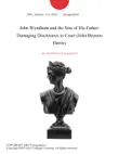 John Wyndham and the Sins of His Father: Damaging Disclosures in Court (John Beynon Harris) sinopsis y comentarios