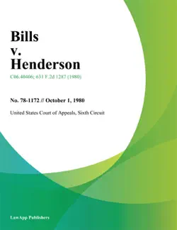 bills v. henderson book cover image