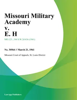 missouri military academy v. e. h book cover image