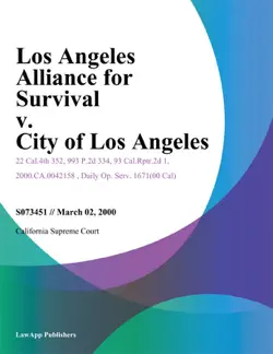 los angeles alliance for survival v. city of los angeles book cover image