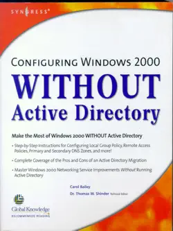 configuring windows 2000 without active directory book cover image